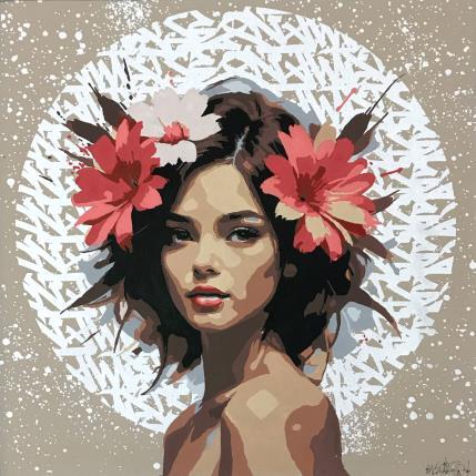 Peinture Calligraffiti girl par Maderno | Tableau Street Art Acrylique, Graffiti Portraits