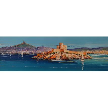 Painting La Rade de Marseille by Corbière Liisa | Painting Figurative Oil Landscapes, Marine