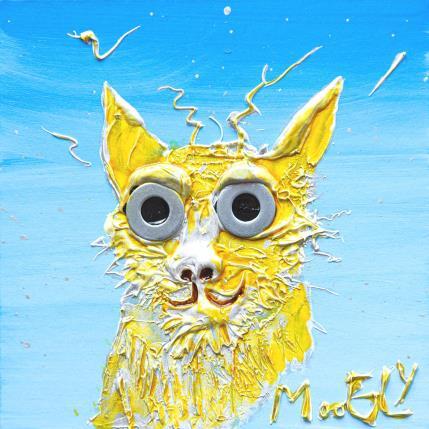 Painting Solarius by Moogly | Painting Raw art Acrylic, Cardboard, Pigments, Resin Animals