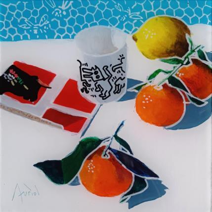 Peinture Les discussions animées de Keith par Auriol Philippe | Tableau Figuratif Acrylique, Plexiglas, Posca Natures mortes