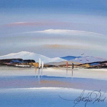 Peinture Douceurs par Fonteyne David | Tableau Figuratif Acrylique Marine, Minimaliste, Paysages