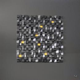 Pintura Inner City por Bauquel Véronique | Pintura Abstract Gluing, Lacquer, Wood Minimalist