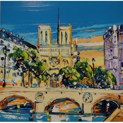 Painting Le pont St Louis, Paris  by Corbière Liisa | Painting Figurative Oil Landscapes