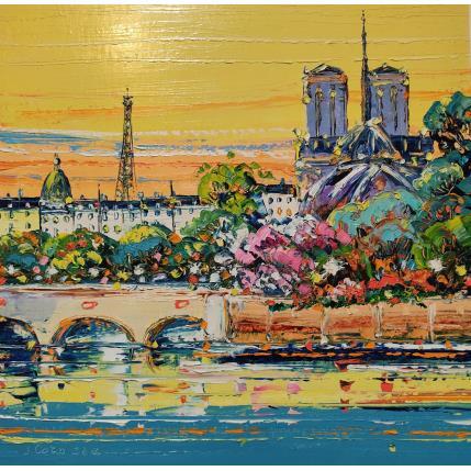 Painting Paris, croisière sur la Seine  by Corbière Liisa | Painting Figurative Oil Landscapes