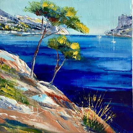 Peinture Calanque près de marseille par Degabriel Véronique | Tableau Figuratif Huile Paysages, Scènes de vie, Urbain