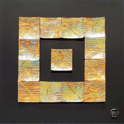 Peinture Porto Alegre par Bauquel Véronique | Tableau Abstrait Collage Minimaliste