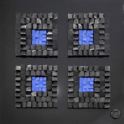 Peinture Hilo par Bauquel Véronique | Tableau Abstrait Collage Minimaliste