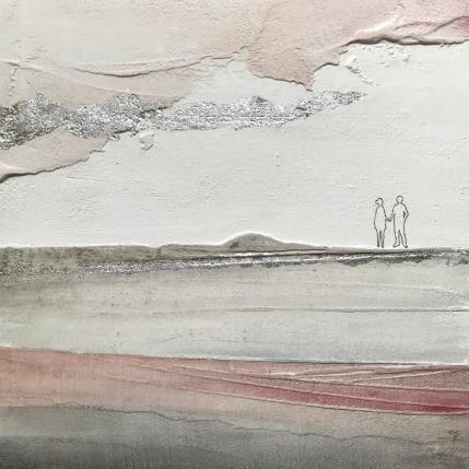 Peinture IN SILENZIO par Roma Gaia | Tableau Matiérisme Acrylique, Sable Minimaliste