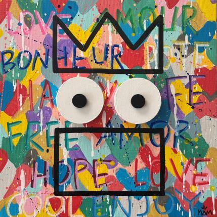 Painting BONHEUR by Mam | Painting Pop-art Acrylic Pop icons, Portrait, Society