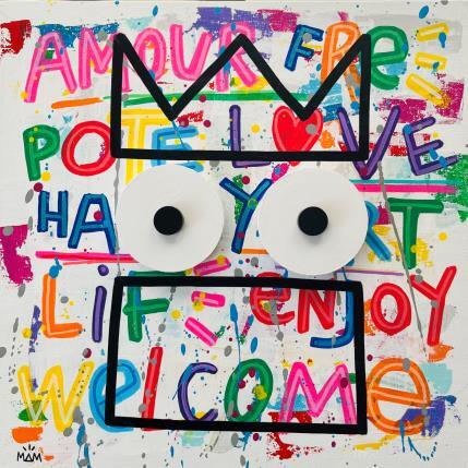 Painting MON POTE by Mam | Painting Pop-art Acrylic Life style, Pop icons, Portrait