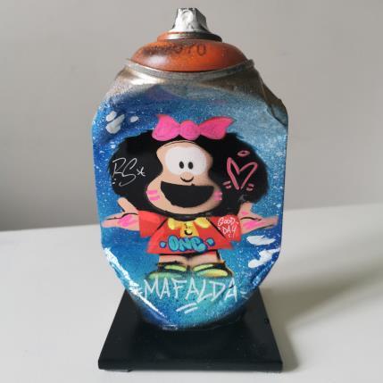 Sculpture Mafalda par Kedarone | Sculpture Pop-art Acrylique, Graffiti Icones Pop