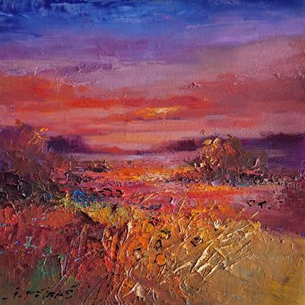 Peinture Red Sky  par Petras Ivica | Tableau Impressionnisme Huile Paysages