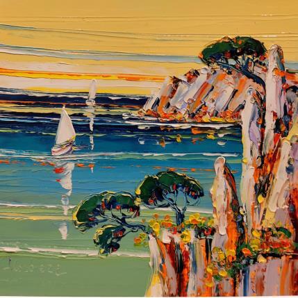 Painting ooo, j'ai le vertige by Corbière Liisa | Painting Figurative Oil Landscapes, Marine