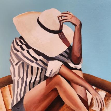 Peinture La barque par Sie Evelyne | Tableau Figuratif Acrylique Scènes de vie