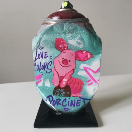 Sculpture Porcinet par Kedarone | Sculpture Pop-art Acrylique, Graffiti Icones Pop