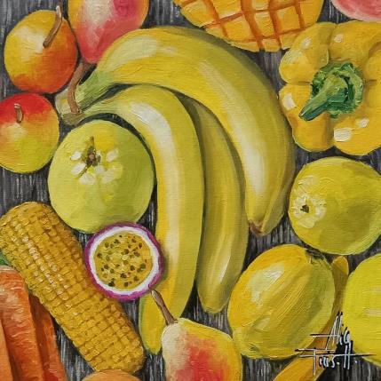 Peinture Composition en orange par Parisotto Alice | Tableau Figuratif Huile