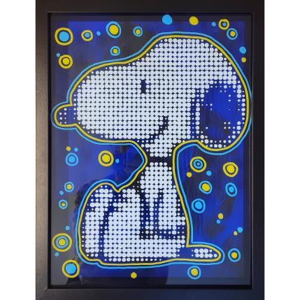 Sculpture Snoopy smiley Box 3D par Wawapod | Sculpture Pop-art Acrylique, Posca Icones Pop