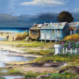 Painting Antiguas casetas by Cabello Ruiz Jose | Painting Impressionism Oil Landscapes, Pop icons