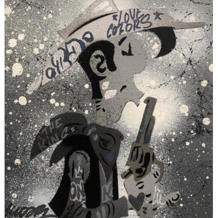 Pintura Lucky Luke gris por Kedarone | Pintura Pop-art Acrylic, Graffiti Pop icons