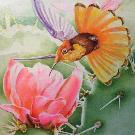 Peinture Mini colibri par Tchirieff Katia | Tableau Figuratif Huile Natures mortes