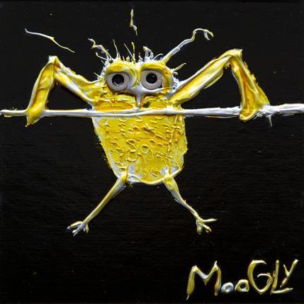 Peinture Difficilus par Moogly | Tableau Art Singulier Acrylique, Carton, Pigments, Résine Animaux