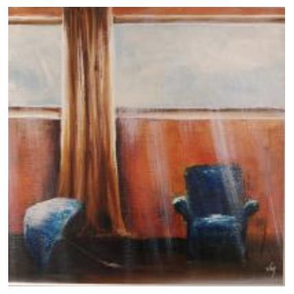 Peinture A L'ABRI par Vinnie | Tableau Figuratif Huile