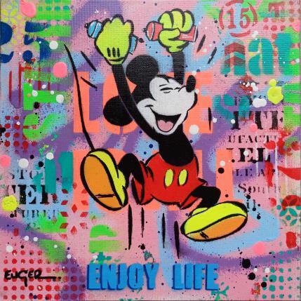 Peinture ENJOY LIFE par Euger Philippe | Tableau Pop-art Acrylique, Collage Icones Pop