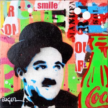 Peinture  CHARLOT par Euger Philippe | Tableau Pop-art Acrylique, Collage Icones Pop