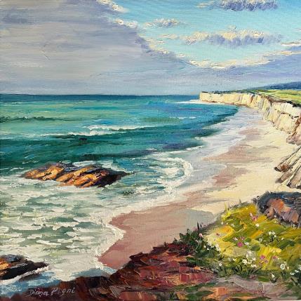 Peinture Waves of Tranquility par Pigni Diana | Tableau Figuratif Huile