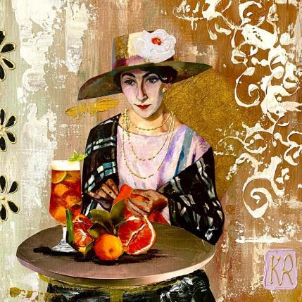 Peinture Camille par Romanelli Karine | Tableau Figuratif Acrylique, Collage, Papier, Pastel, Posca Portraits, Scènes de vie