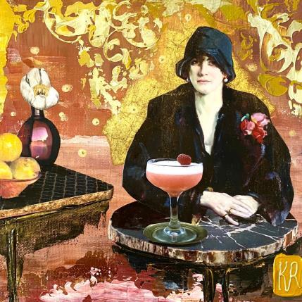 Peinture Lola par Romanelli Karine | Tableau Figuratif Acrylique, Collage Portraits, Scènes de vie