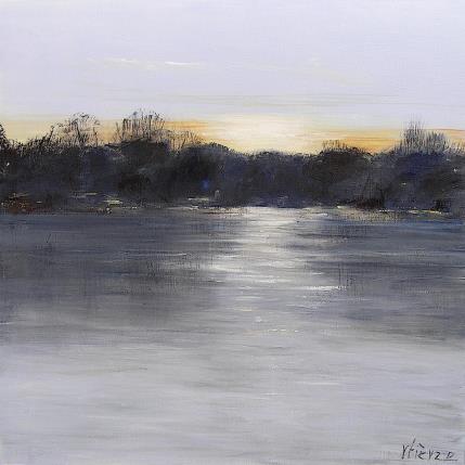 Pintura Coucher de soleil  por Fièvre Véronique | Pintura Figurative Acrylic Landscapes, Marine, Nature