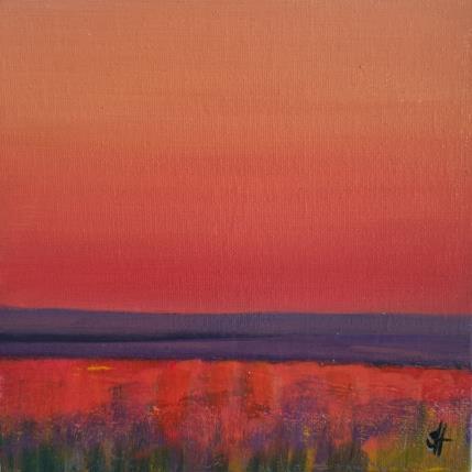 Peinture Good night, dear world par Herz Svenja | Tableau Abstrait Acrylique Paysages