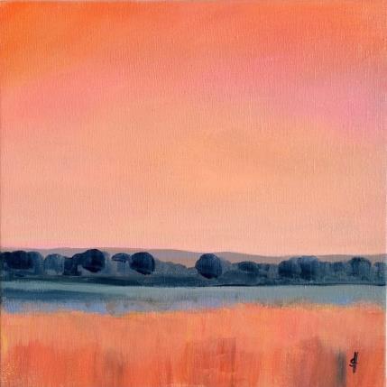 Peinture ORANGE EVENING par Herz Svenja | Tableau Impressionnisme Acrylique Paysages
