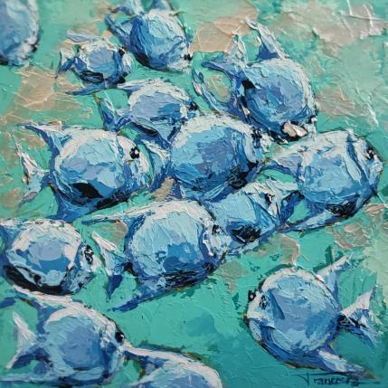 Peinture LOS PECES par Escobar Francesca | Tableau Figuratif Acrylique, Bois Marine