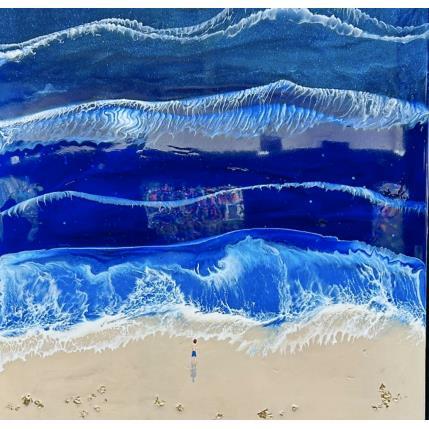 Peinture A la recherche de l'amour infini par Aurélie Lafourcade painter | Tableau Figuratif Acrylique, Bois, Résine Marine, Minimaliste