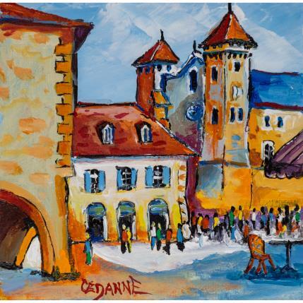 Peinture Lumière et couleurs chaudes en été dans le Périgord par Cédanne | Tableau Figuratif Acrylique, Huile Paysages, Scènes de vie, Urbain