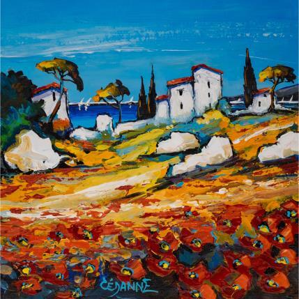Peinture Panorama coloré par Cédanne | Tableau Figuratif Acrylique, Huile Marine, Paysages