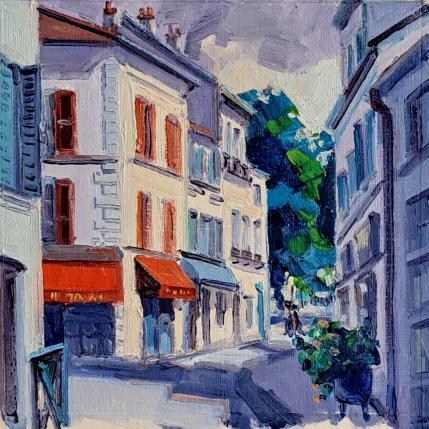 Peinture Rue de gué à Rueil par Aliamus Béatrice  | Tableau Figuratif Huile Architecture, Urbain
