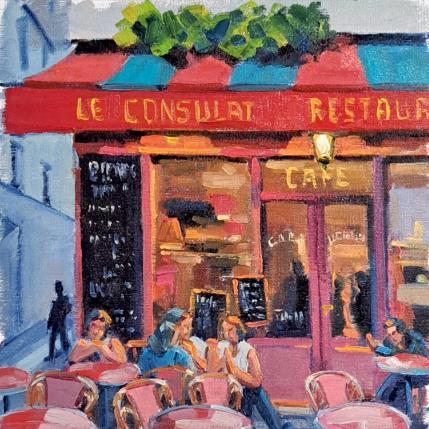 Peinture La terrasse du Consulat par Aliamus Béatrice  | Tableau Figuratif Huile Scènes de vie