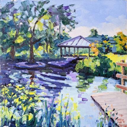 Peinture Le parc des impresionnistes  par Aliamus Béatrice  | Tableau Figuratif Huile Paysages, Urbain