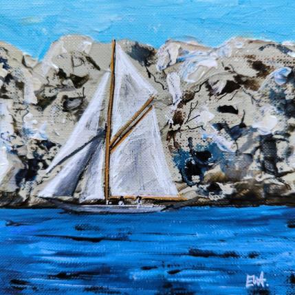 Peinture Toutes voiles dehors par Rey Ewa | Tableau Figuratif Acrylique Paysages