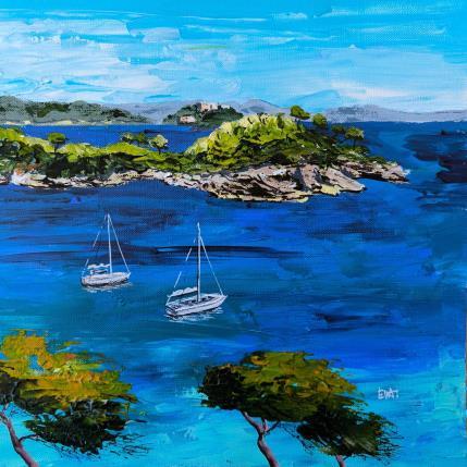 Peinture Belle côte varoise par Rey Ewa | Tableau Figuratif Acrylique Paysages