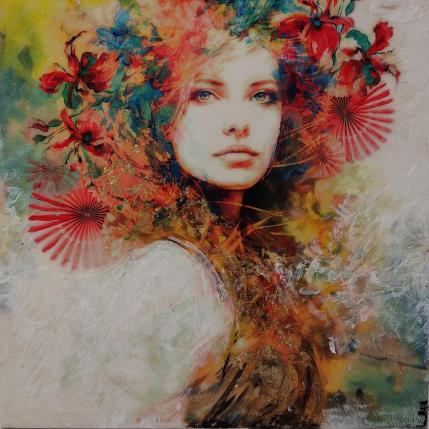 Peinture La Artista par Bofill Laura | Tableau Figuratif Acrylique, Résine Portraits