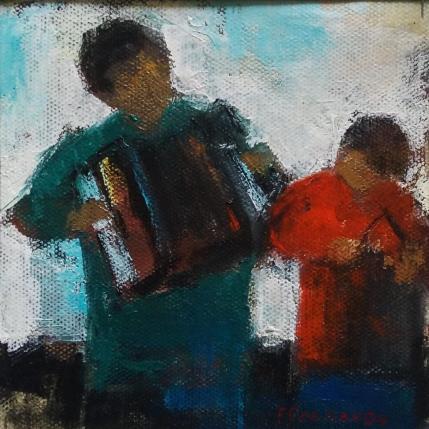 Peinture Partage-7 par Fernando | Tableau Figuratif Huile Musique, Scènes de vie