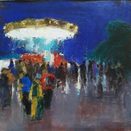 Peinture Le roi de la fête par Fernando | Tableau Figuratif Huile Paysages, Société