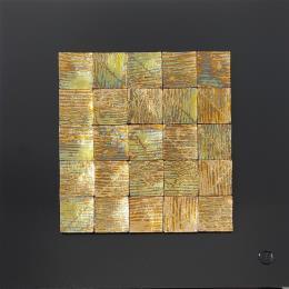 Painting Trinidad by Bauquel Véronique | Painting Abstract Gluing, Resin, Wood Minimalist