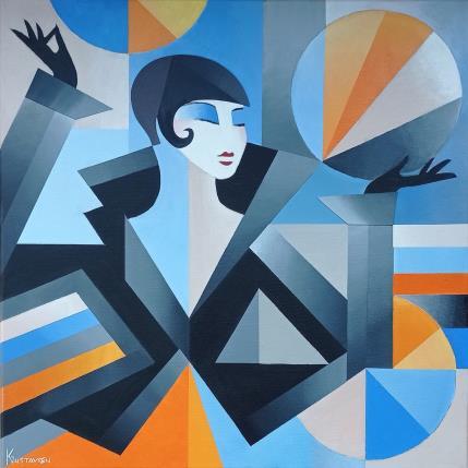 Peinture Jongleuse par Gustavsen Karl | Tableau Figuratif Acrylique, Collage Mode, Scènes de vie