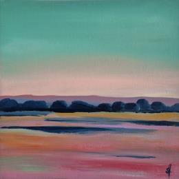 Peinture COLORFUL LAND par Herz Svenja | Tableau Impressionnisme Acrylique Paysages
