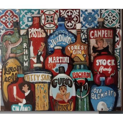 Peinture Bodega par Villanueva Puigdelliura Natalia | Tableau Figuratif Huile Natures mortes